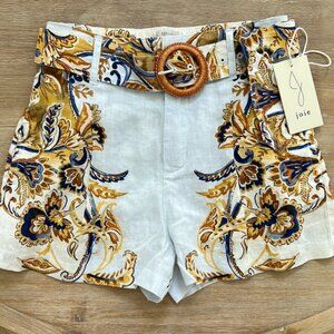 Joie 100% linen brocade shorts large x-large